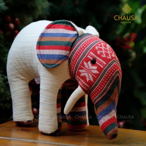  Thú Nhồi Bông Thổ Cẩm Handmade CHAUSA Brocade - VOI LỚN thổ cẩm thủ công, đồ chơi thú nhồi bông quà noel, giáng sinh 