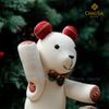 Thú Nhồi Bông Thổ Cẩm Handmade CHAUSA Brocade - GẤU XOAY TAY thổ cẩm thủ công,đồ chơi thú nhồi bông quà noel, giáng sinh