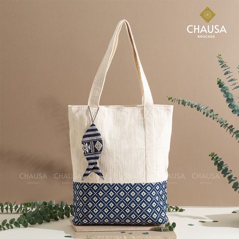  Túi Xách Thổ Cẩm thủ công CHAUSA Brocade - Túi Xách nữ, Túi Cá nữ thổ cẩm thủ công dân tộc Thái, chất liệu vải lanh 