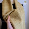 Khăn Choàng Lụa 100% Tơ Tằm tone Vàng handmade - From CHAUSA Brocade Thổ Cẩm dân tộc Thái, Tây Bắc