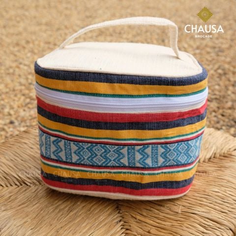  Túi đựng mỹ phẩm Thổ Cẩm Handmade - CHAUSA Brocade hộp đựng mỹ phẩm thổ cẩm thủ công người dân tộc Thái, tinh xảo 