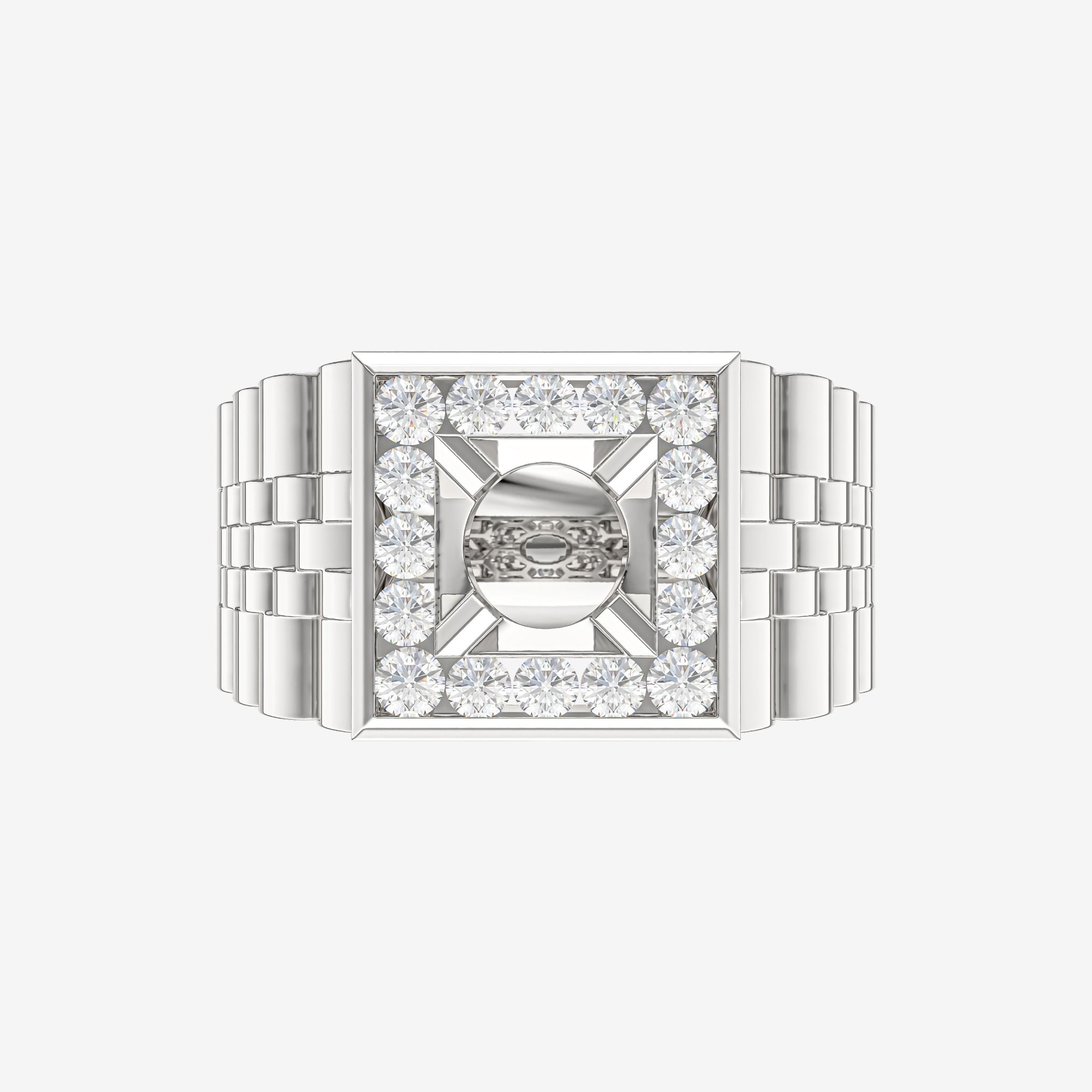 ACCENTED SEMI-SET MEN RING