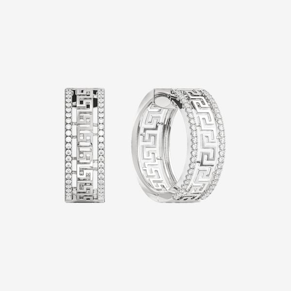  KEY PATTERN HOOP EARRINGS 