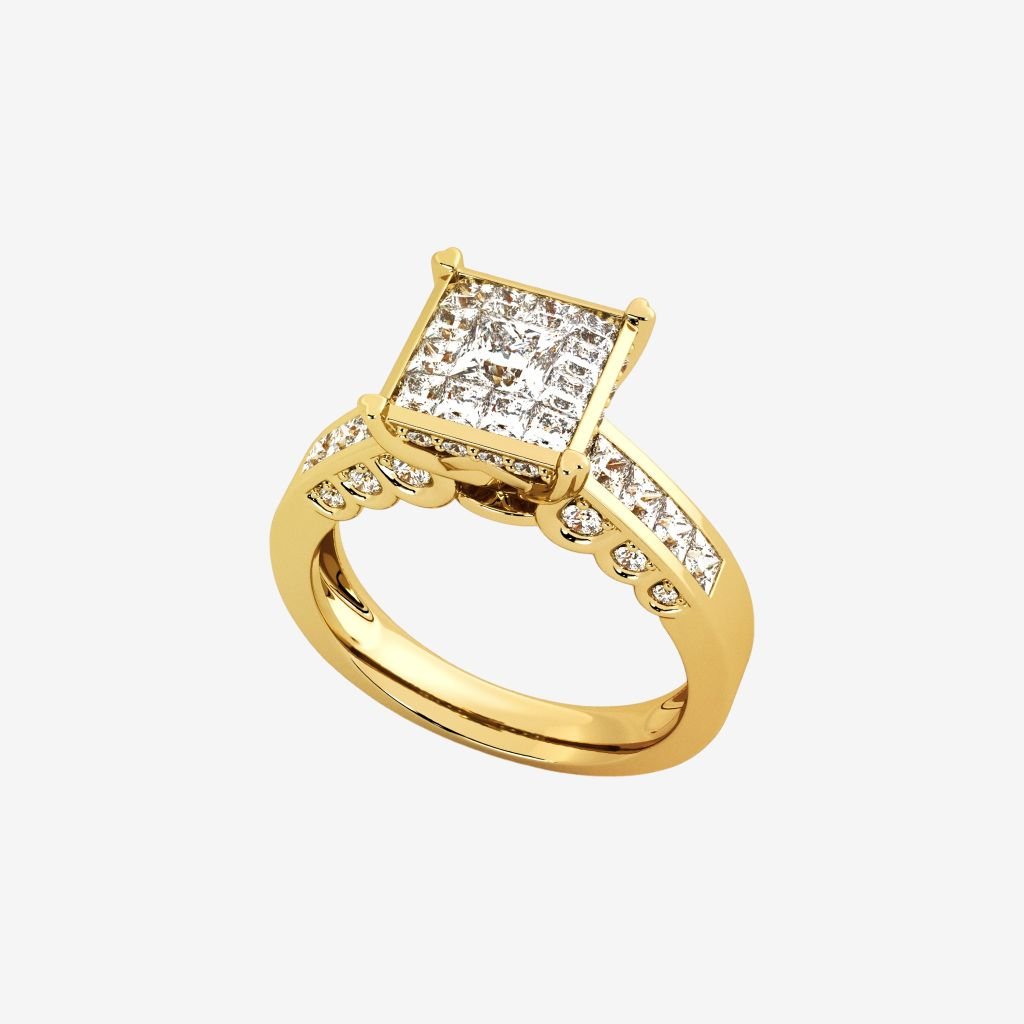  ACCENTED CLUSTER RING 