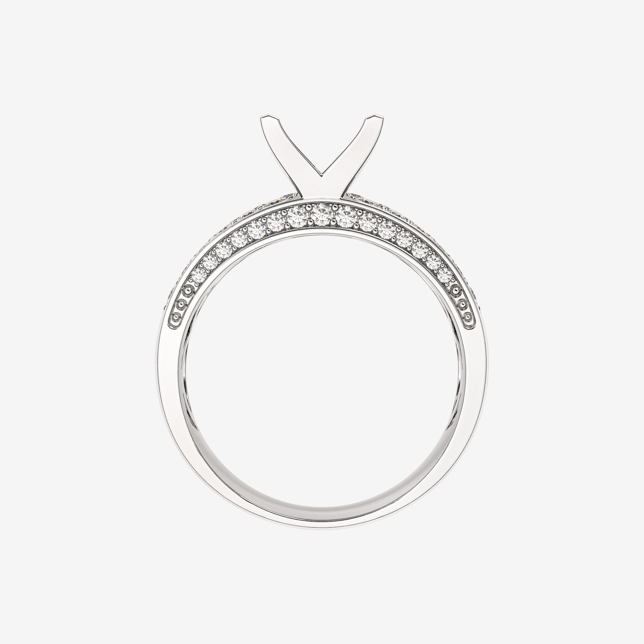 PAVÉ SEMI-SET ENGAGEMENT RING