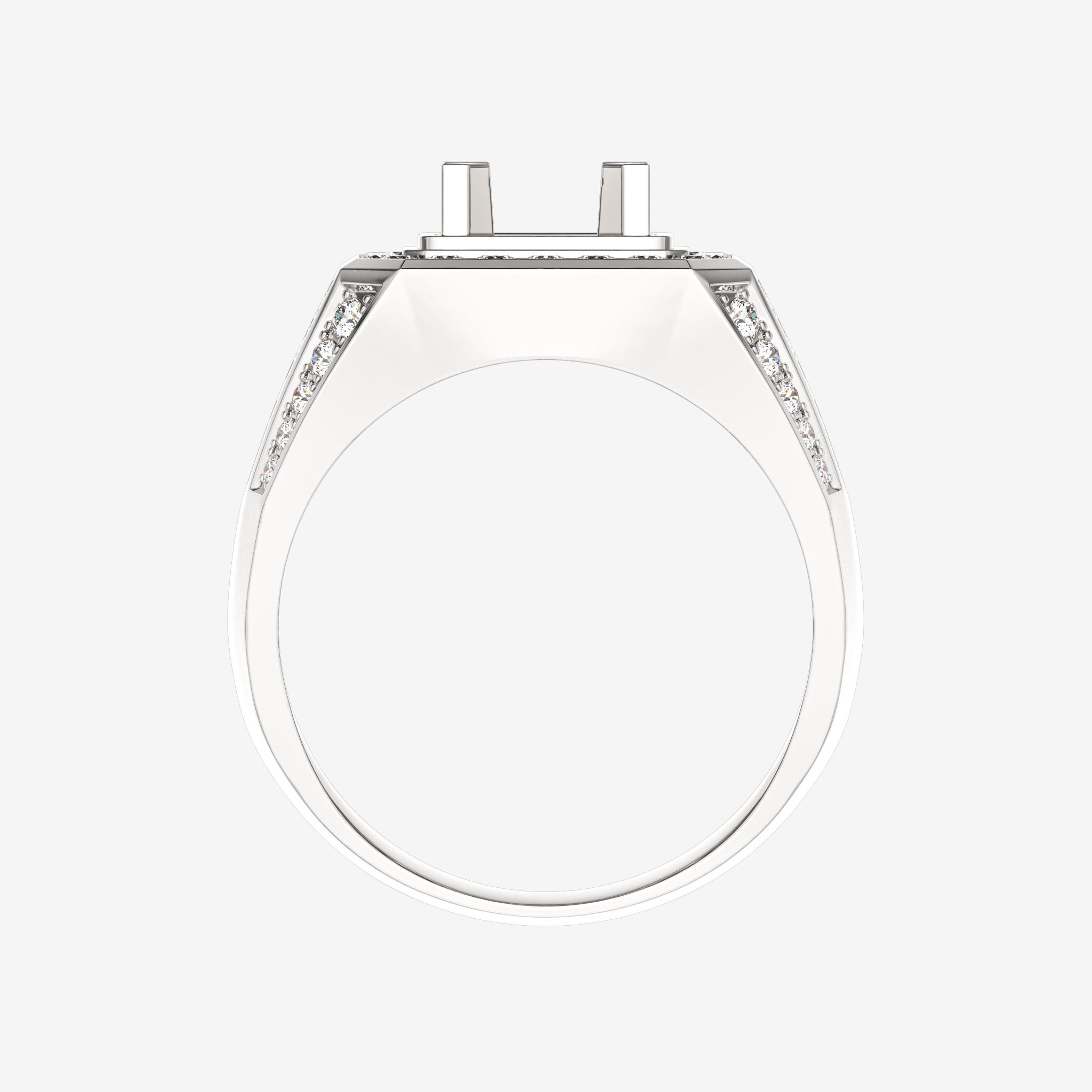ACCENTED SEMI-SET MEN RING