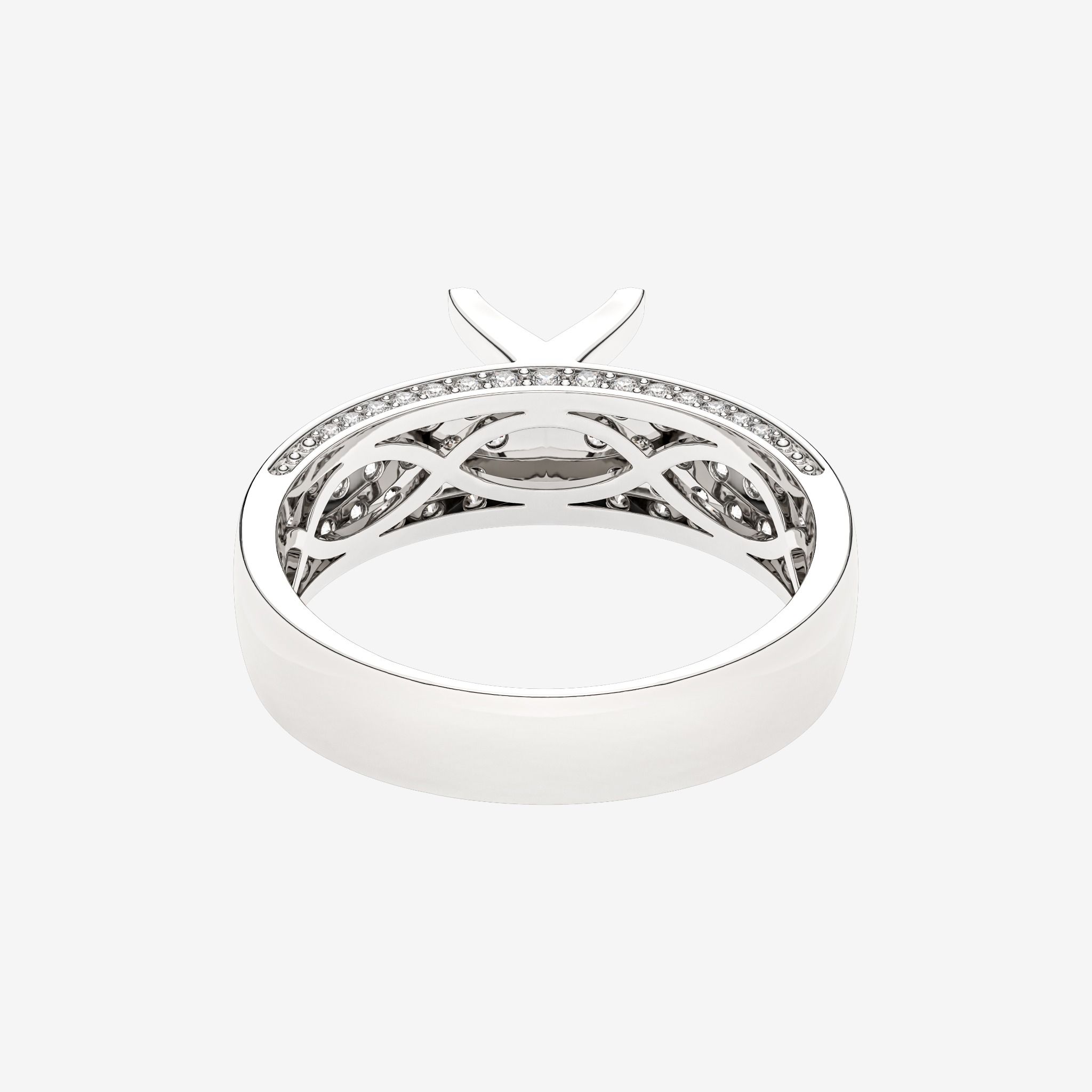 PAVÉ SEMI-SET ENGAGEMENT RING
