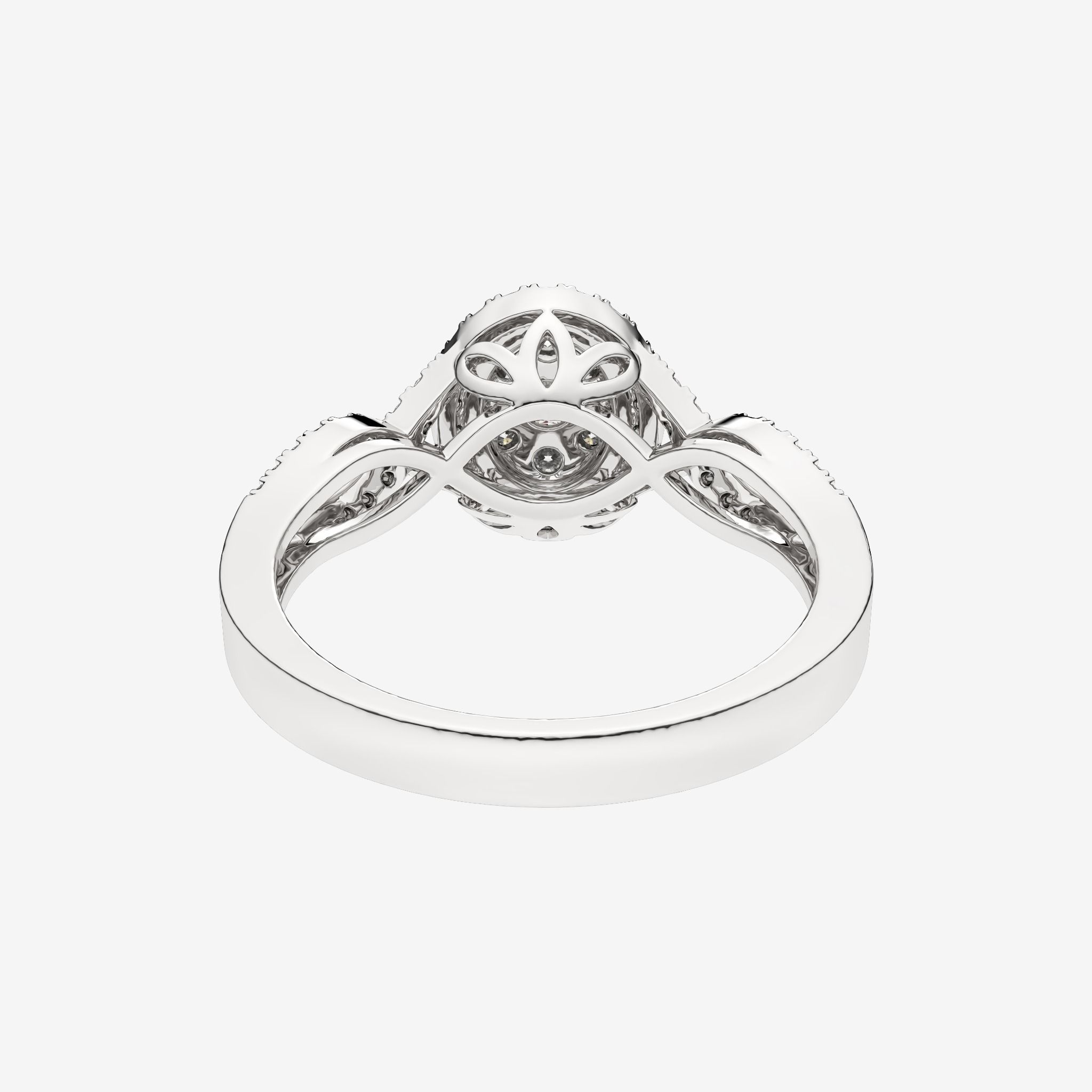 OVAL HALO CLUSTER RING