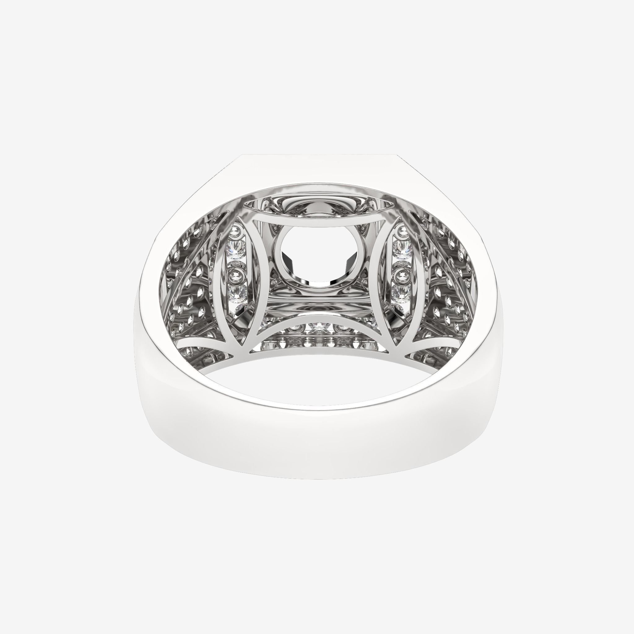 ACCENTED SEMI-SET MEN RING