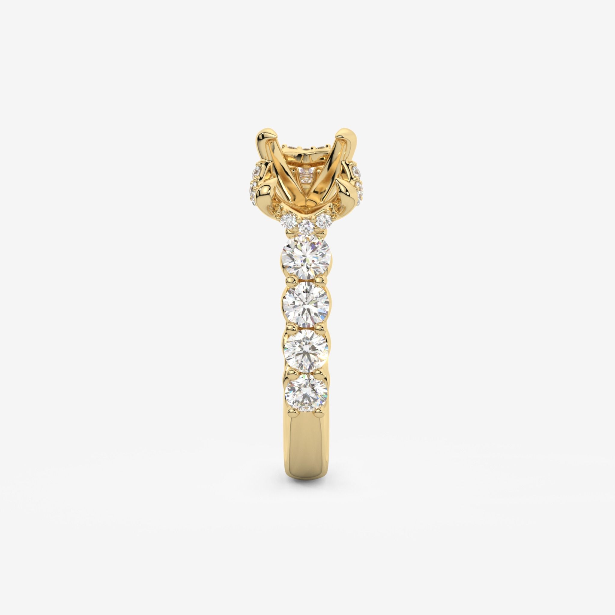 ACCENTED SEMI-SET ENGAGEMENT RING