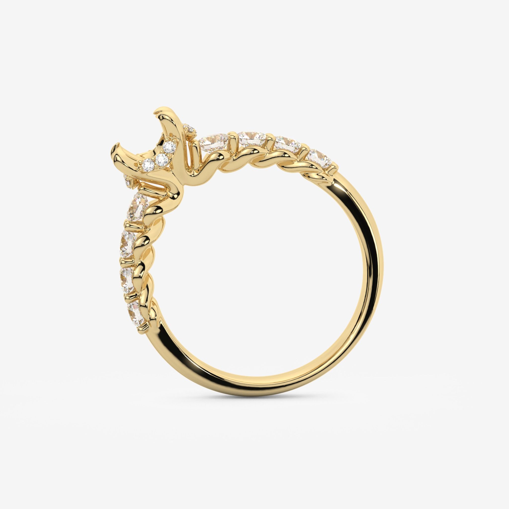 ACCENTED SEMI-SET ENGAGEMENT RING