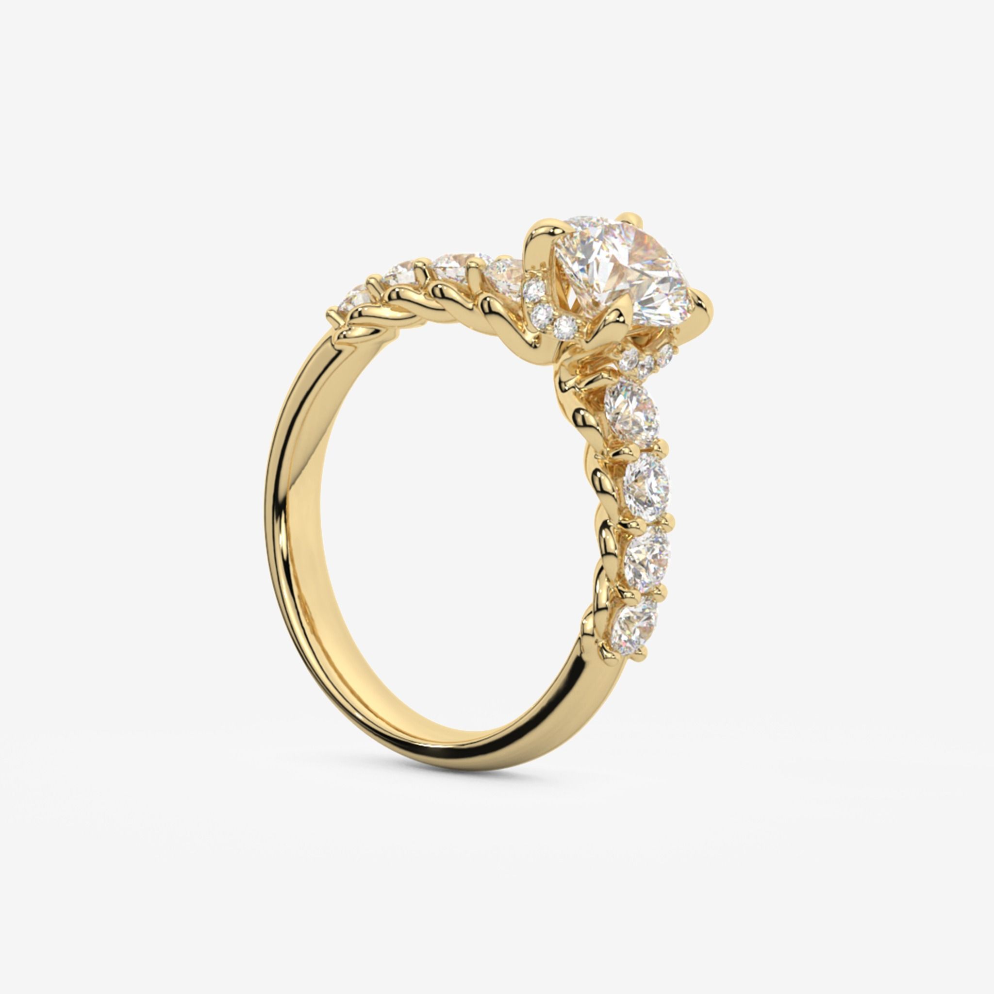 ACCENTED SEMI-SET ENGAGEMENT RING