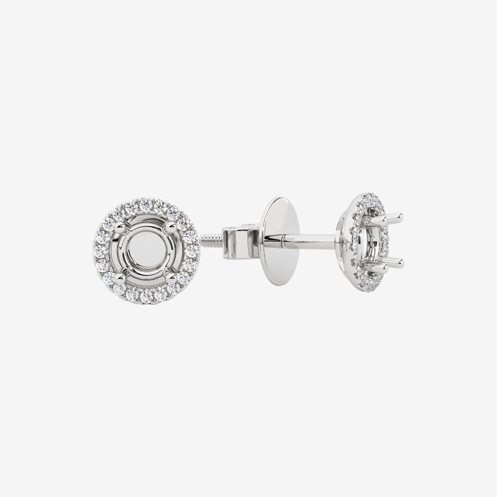  HALO SEMI-SET STUD EARRINGS 