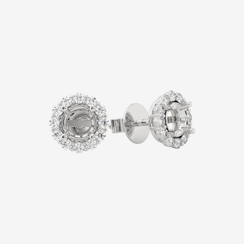  HALO SEMI-SET STUD EARRINGS 