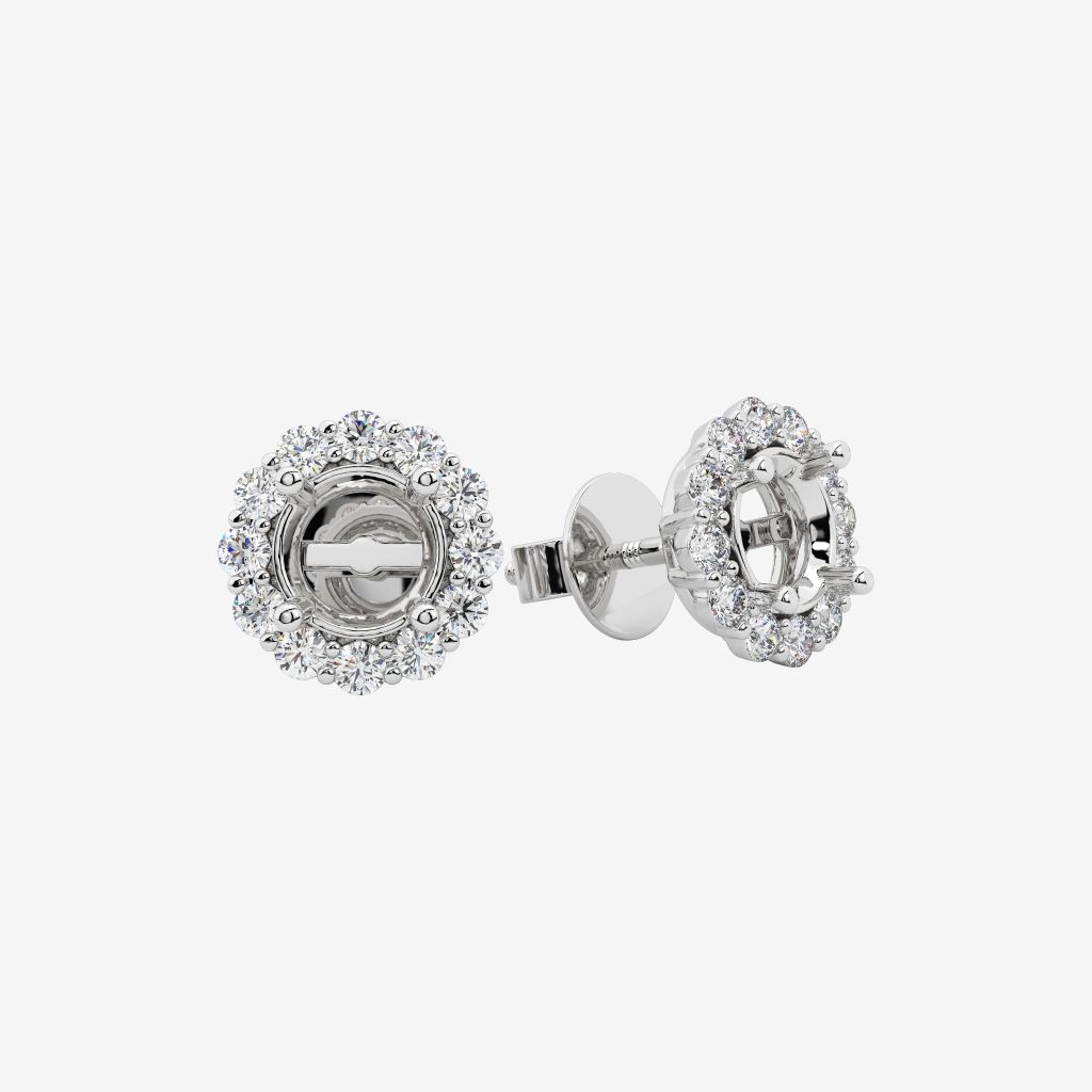  HALO SEMI-SET STUD EARRINGS 