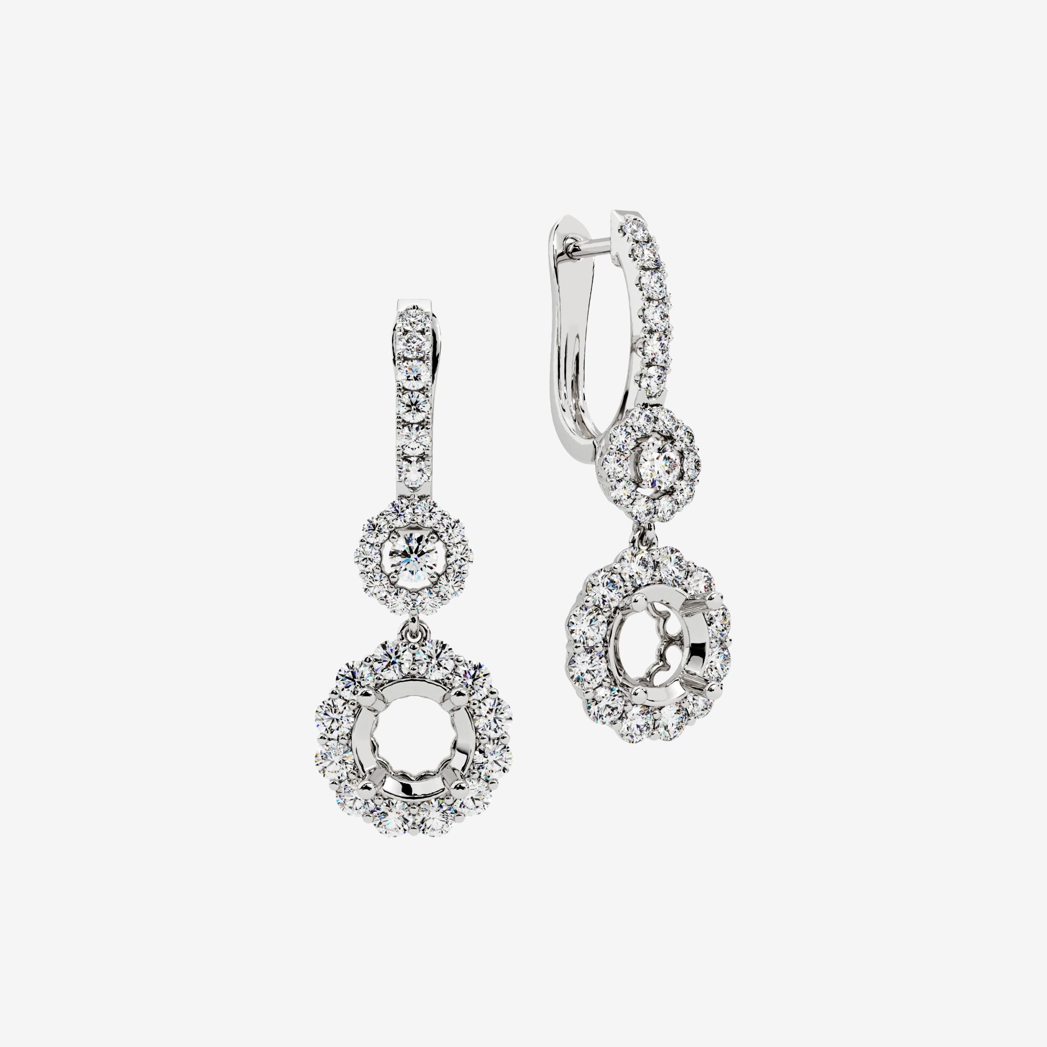 SEMI-SET DROP EARRINGS