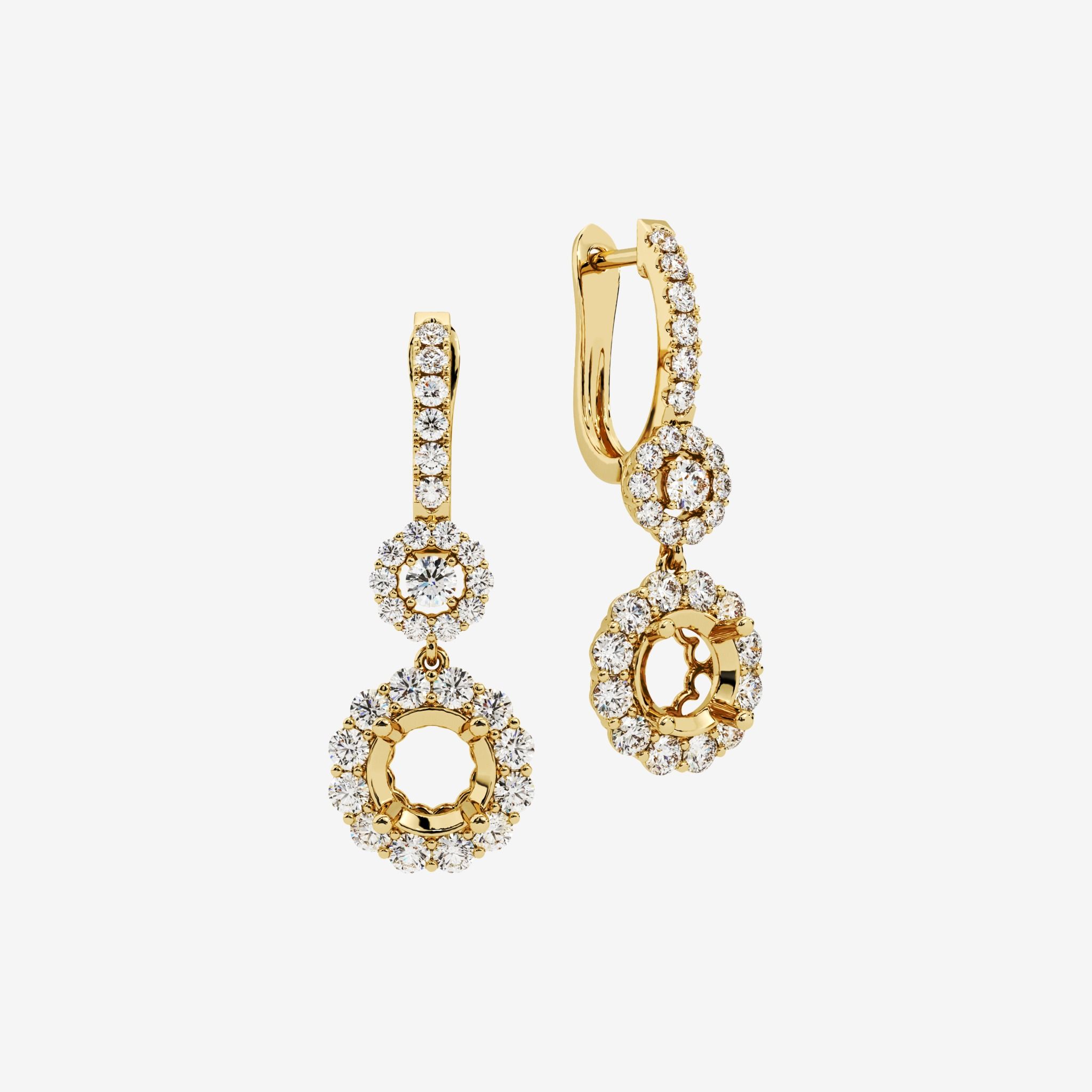 SEMI-SET DROP EARRINGS
