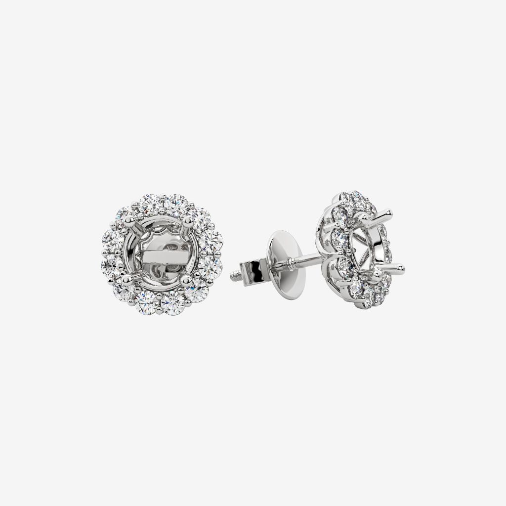  HALO SEMI-SET STUD EARRINGS 