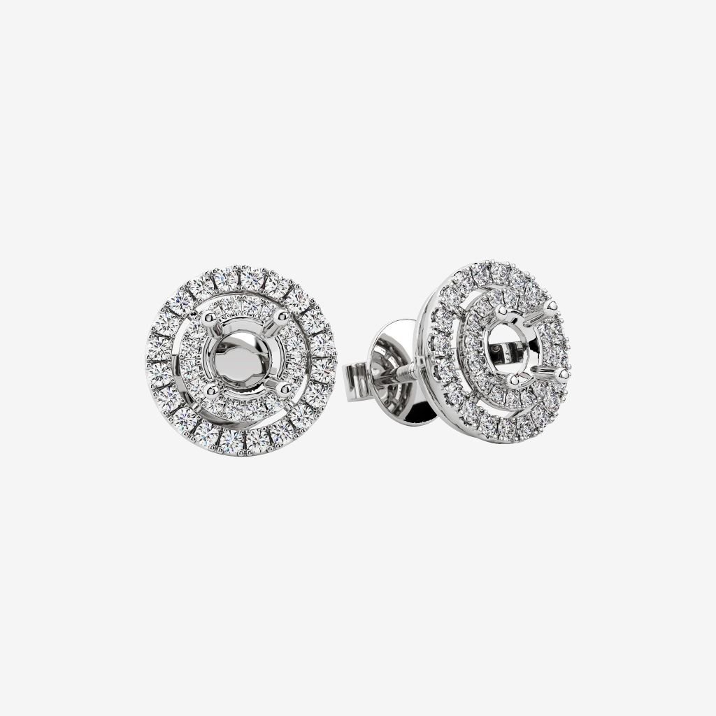  HALO SEMI-SET STUD EARRINGS 