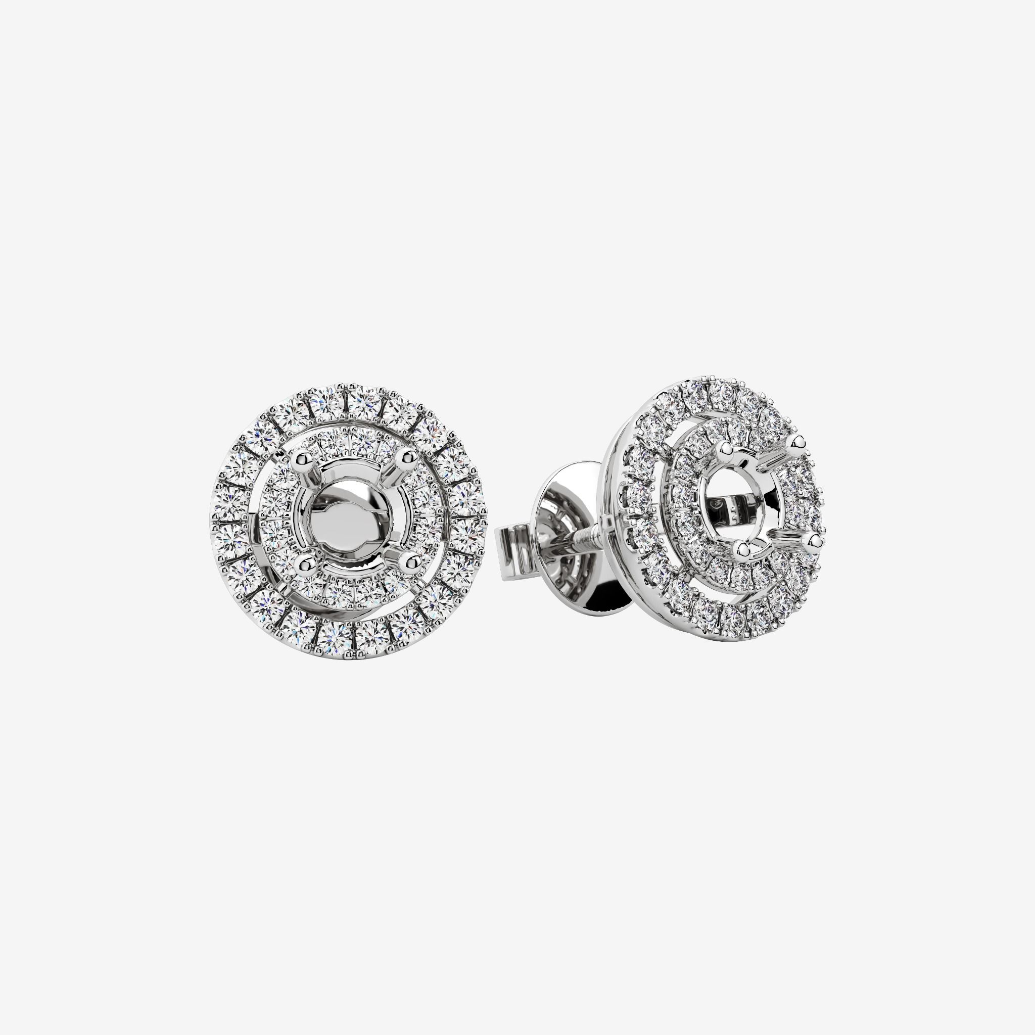 HALO SEMI-SET STUD EARRINGS