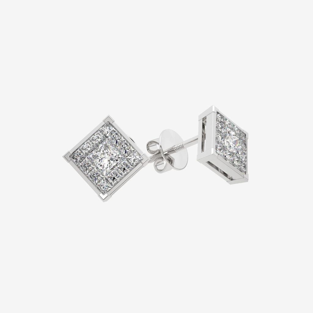  GEOMETRIC CLUSTER STUD EARRINGS 
