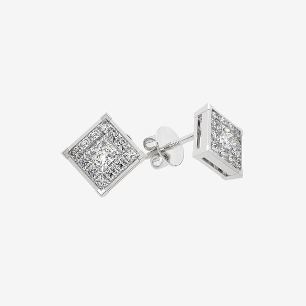  GEOMETRIC CLUSTER STUD EARRINGS 
