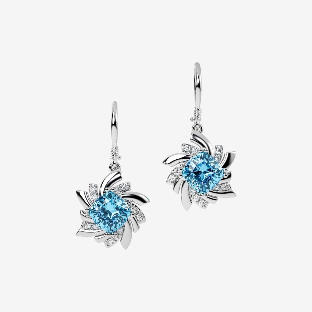 FLORAL HOOP EARRINGS 