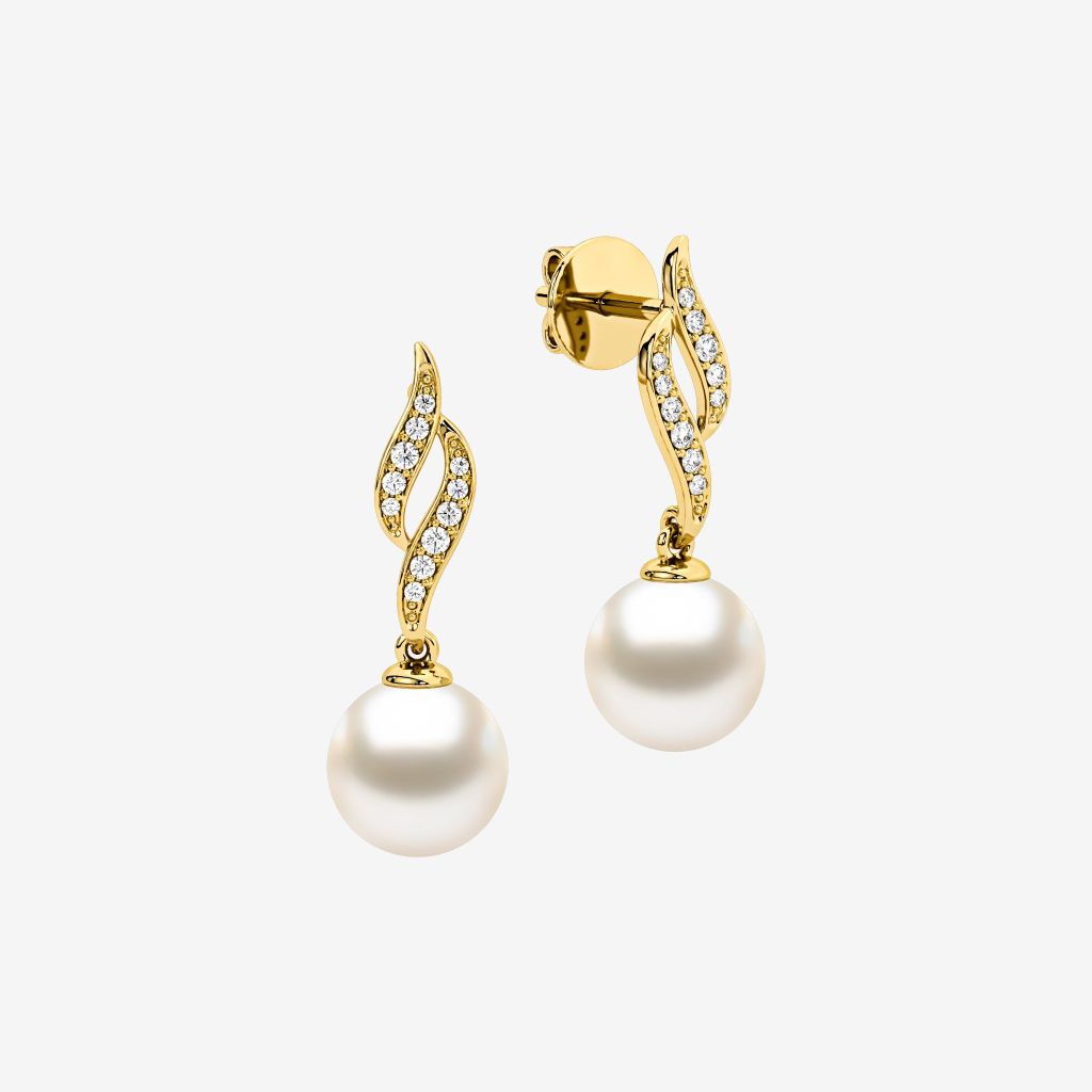  PEARL FLAME EARRINGS 