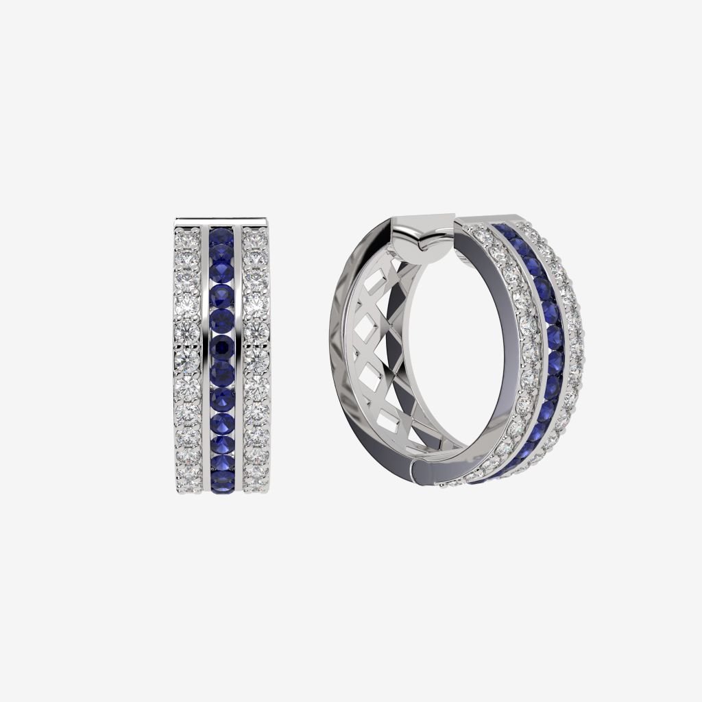 THREE-ROW HOOP EARRINGS 
