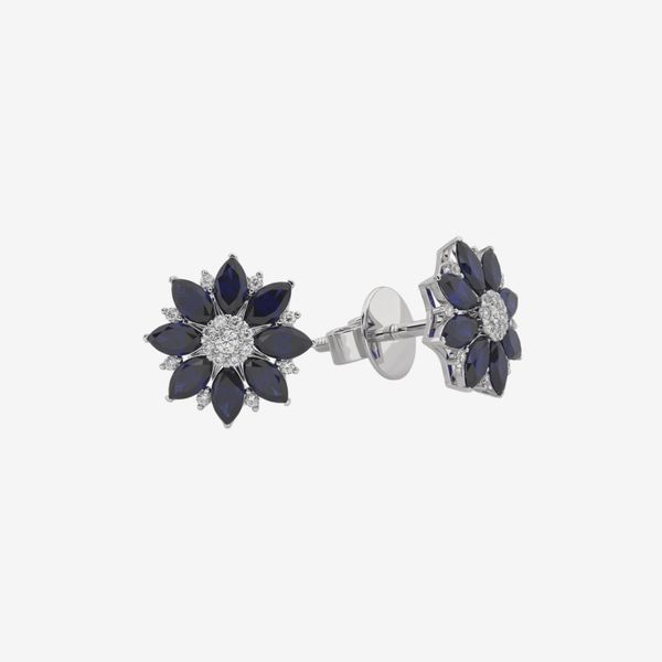  FLORAL CLUSTER STUD EARRINGS 