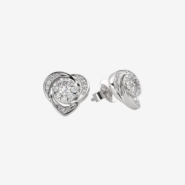  FLORAL HALO CLUSTER EARRINGS 