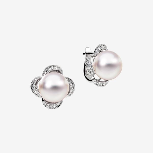  HALO PEARL HOOP EARRINGS 