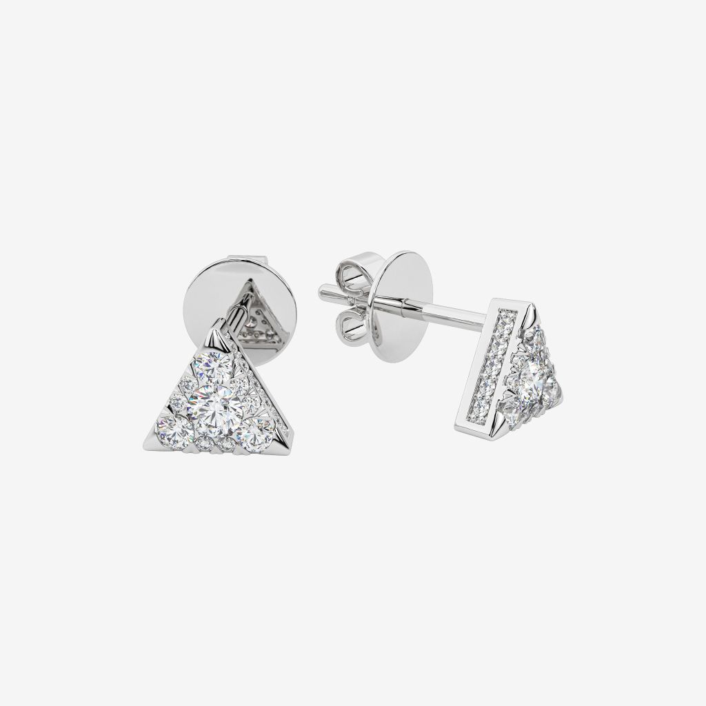  GEOMETRIC CLUSTER STUD EARRINGS 