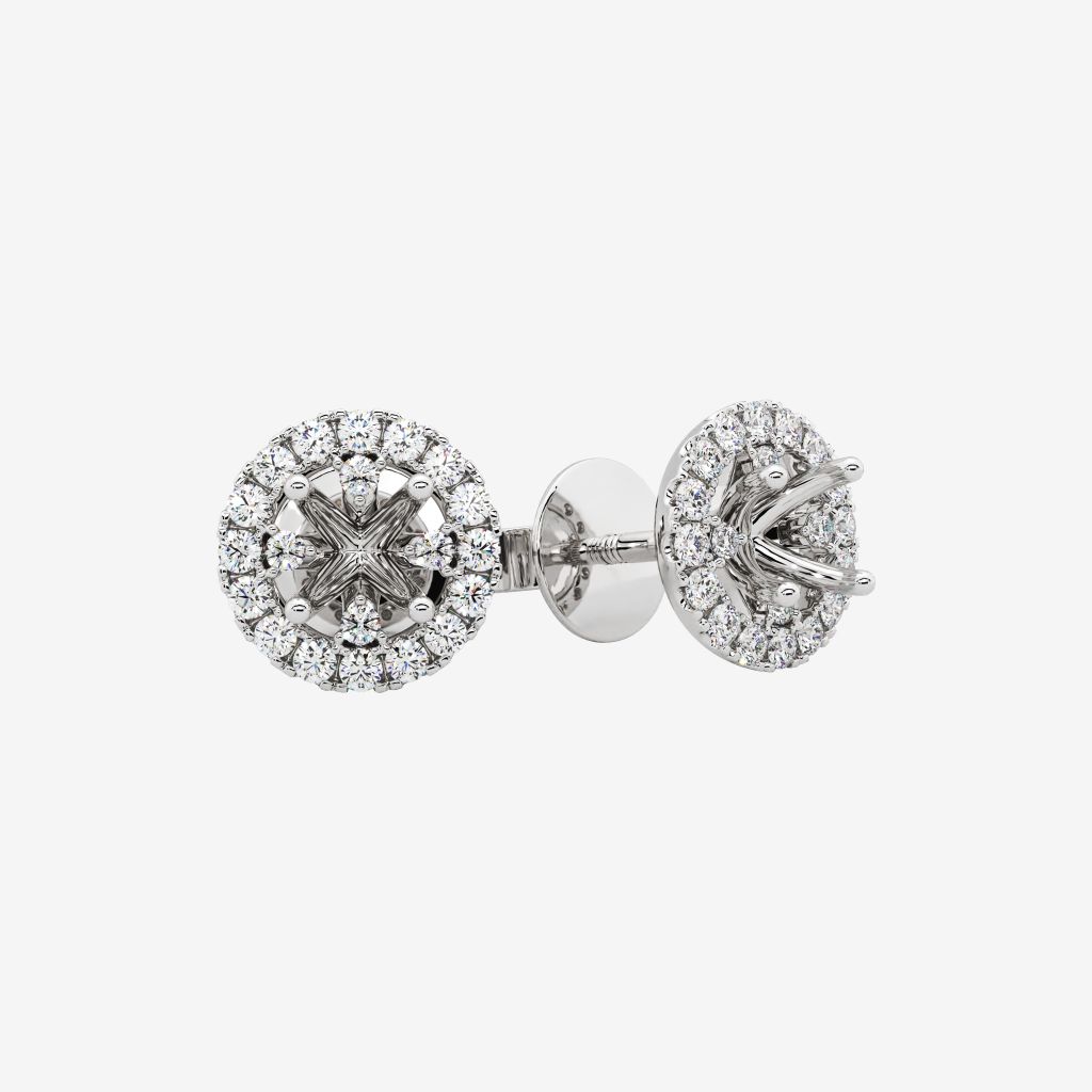  HALO SEMI-SET STUD EARRINGS 