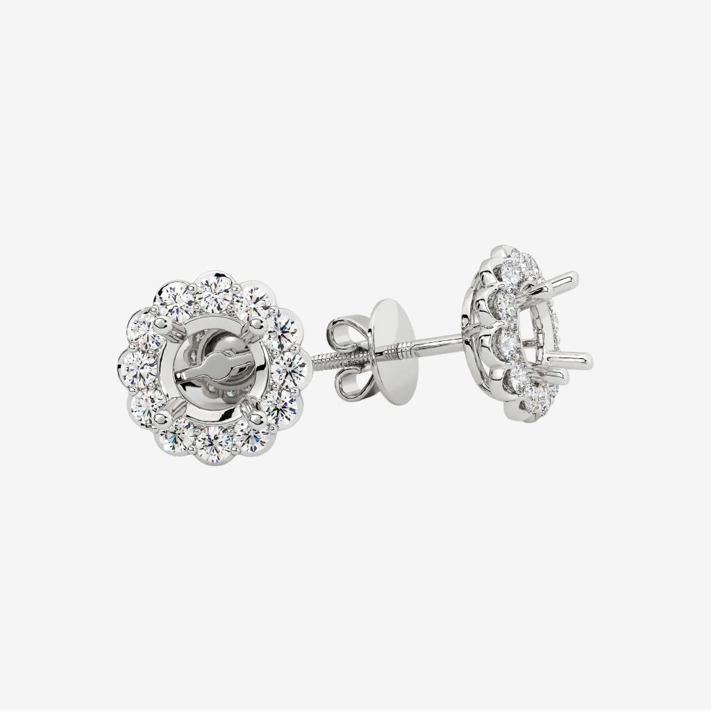  HALO SEMI-SET STUD EARRINGS 