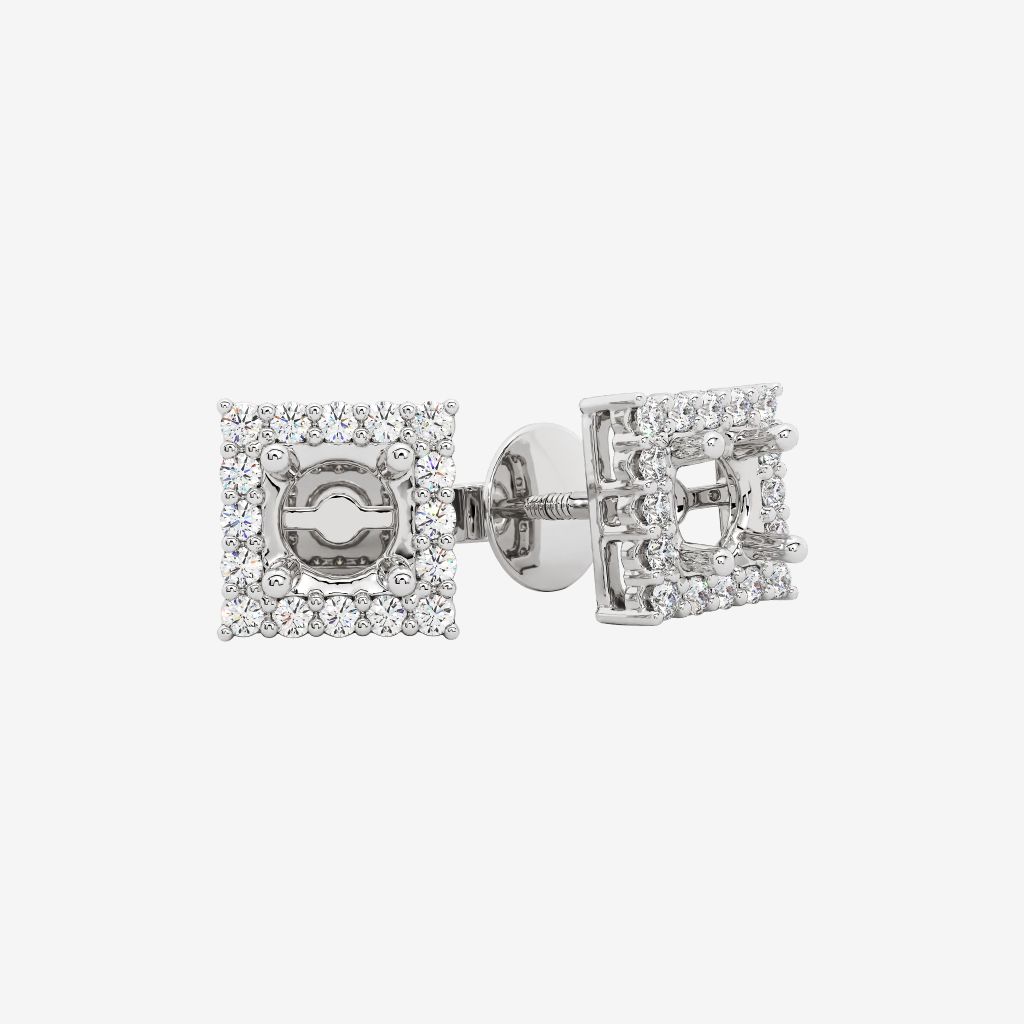  HALO SEMI-SET STUD EARRINGS 