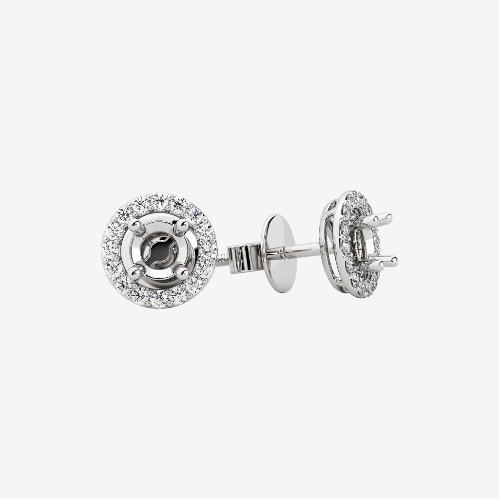 HALO SEMI-SET STUD EARRINGS 