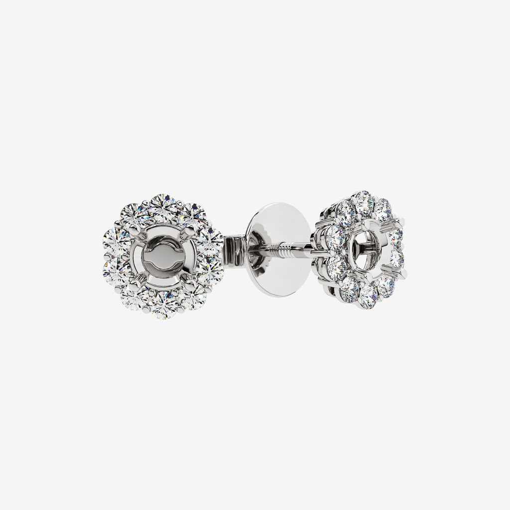  HALO SEMI-SET STUD EARRINGS 