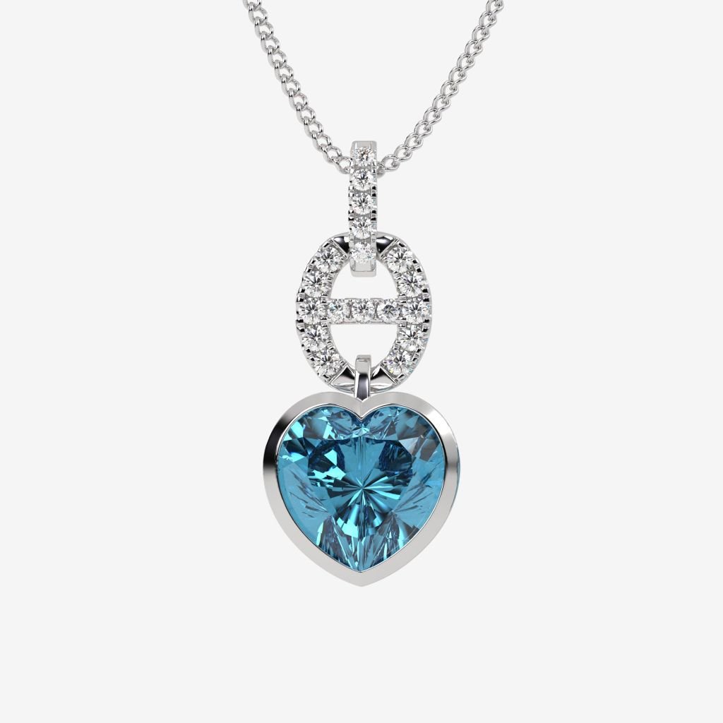 ENCRUSTED HEART PENDANT 