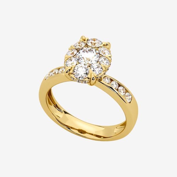  ACCENTED CLUSTER RING 
