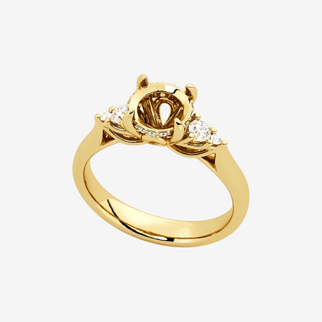  ACCENTED SEMI-SET ENGAGEMENT RING 