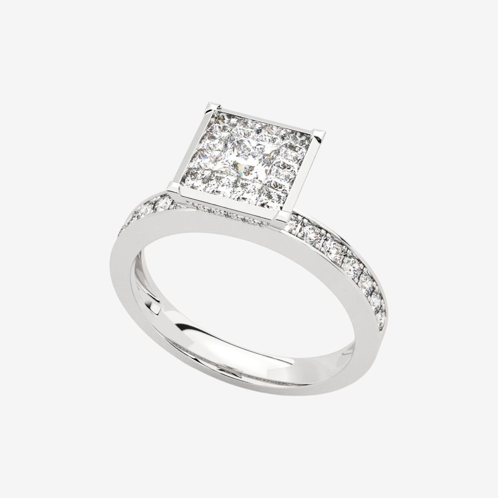  ACCENTED CLUSTER RING 