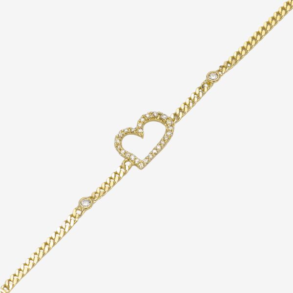 ACCENTED HEART BRACELET 
