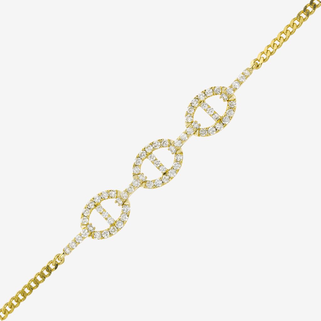  ACCENTED OVAL BOLO BRACELET 