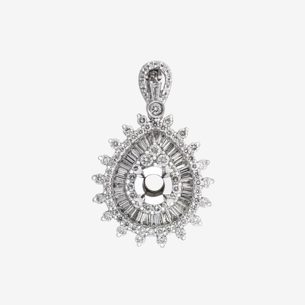  ACCENTED SEMI-SET DROP PENDANT 