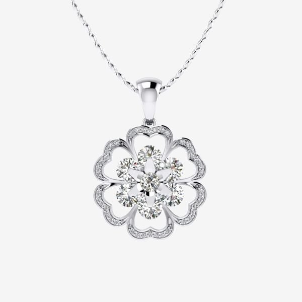  ACCENTED LUMINOUS BLOSSOM PENDANT 