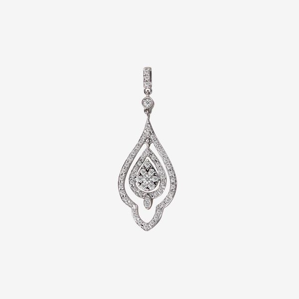  ACCENTED CLUSTER PEAR PENDANT 