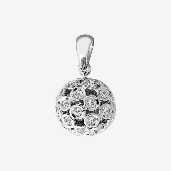 SPHERICAL DIAMOND-ENCRUSTED BALL PENDANT 
