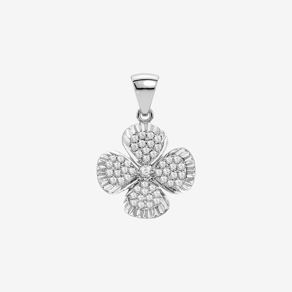  PAVÉ CLOVER PENDANT 