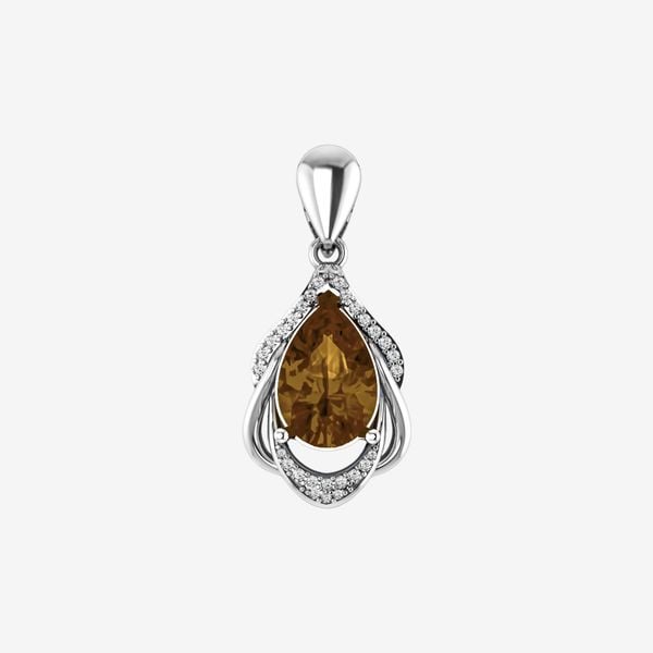  ACCENTED TEARDROP PENDANT 